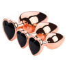 MyPlayToys Plug Bijou Anal Gold Heart L 8 x 4.1cm Noir
